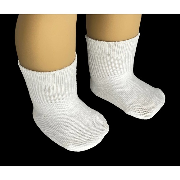 NEW American Girl Doll WHITE ANKLE SOCKS Logan Molly Emily Nellie Samantha Kit - Picture 4 of 6